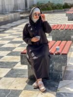 Sweat-shirt Dress -Grey-