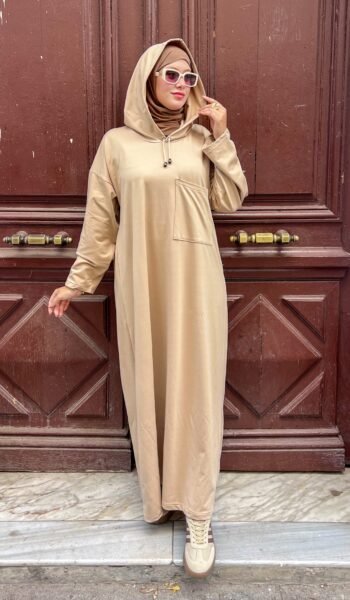 Sweat-shirt Dress -Grey-