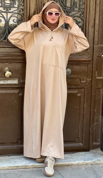 Sweat-shirt Dress -Grey-
