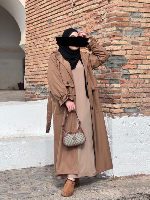 Trench Abaya -Beige-