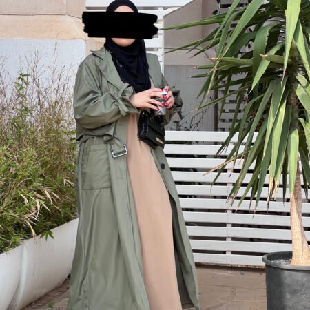 Trench Abaya -Vert-