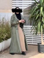 Trench Abaya -Vert-
