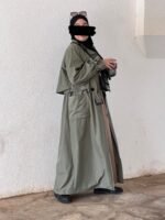 Trench Abaya -Vert-