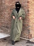Trench Abaya -Vert-