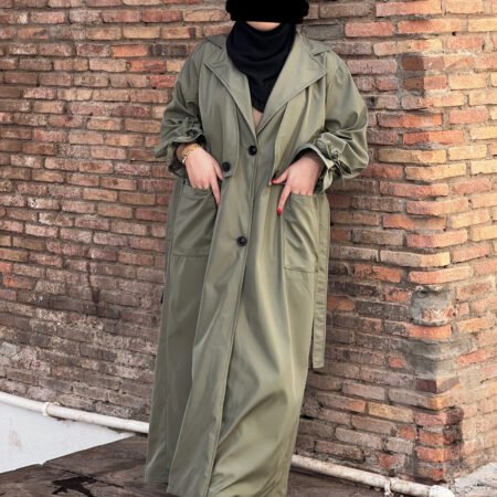Trench Abaya -Vert-