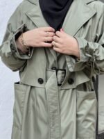 Trench Abaya -Vert-