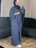 -عباية المنصورة - أزرق
