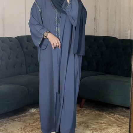 -عباية المنصورة - أزرق
