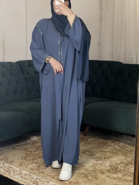 -عباية المنصورة - أزرق