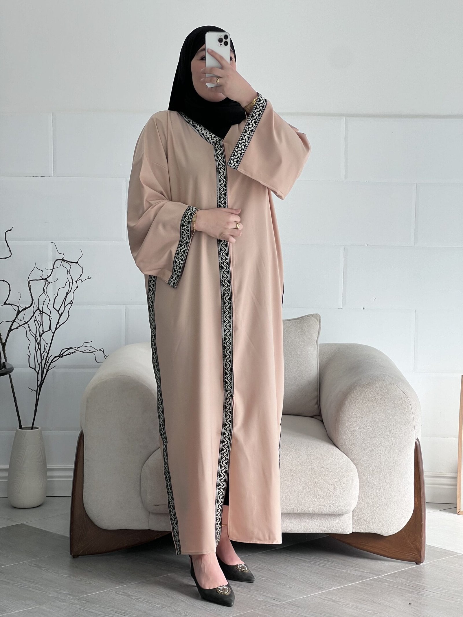 -عباية ليل -بيج -عباية ليل -بيج